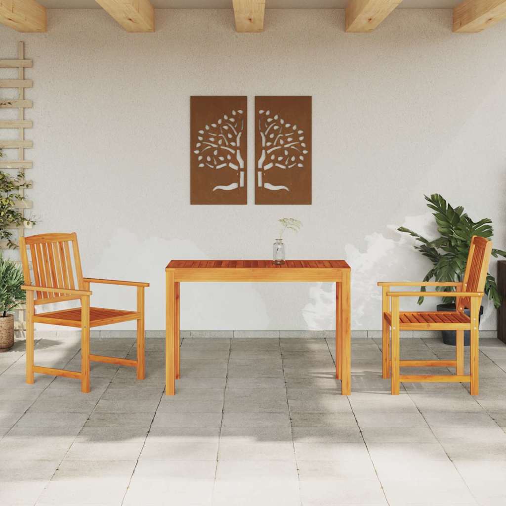 Garten Essgruppe 3 stk. Braun Massivholz Akazie