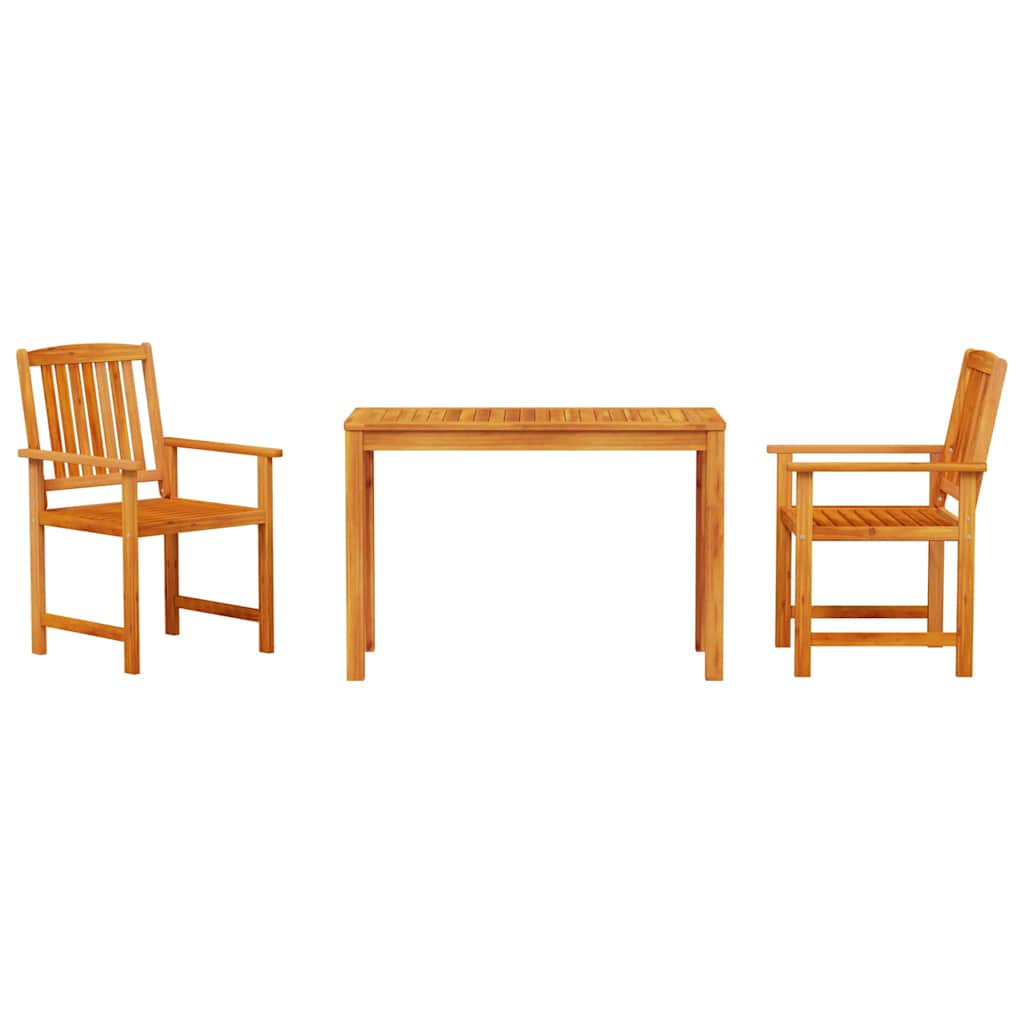 Garten Essgruppe 3 stk. Braun Massivholz Akazie