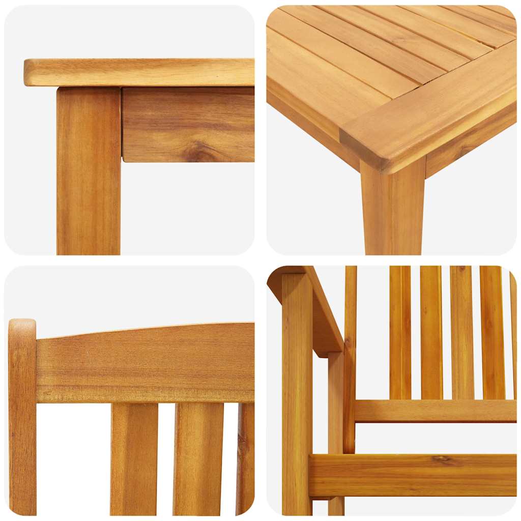 Garten Essgruppe 5 stk. Braun Massivholz Akazie