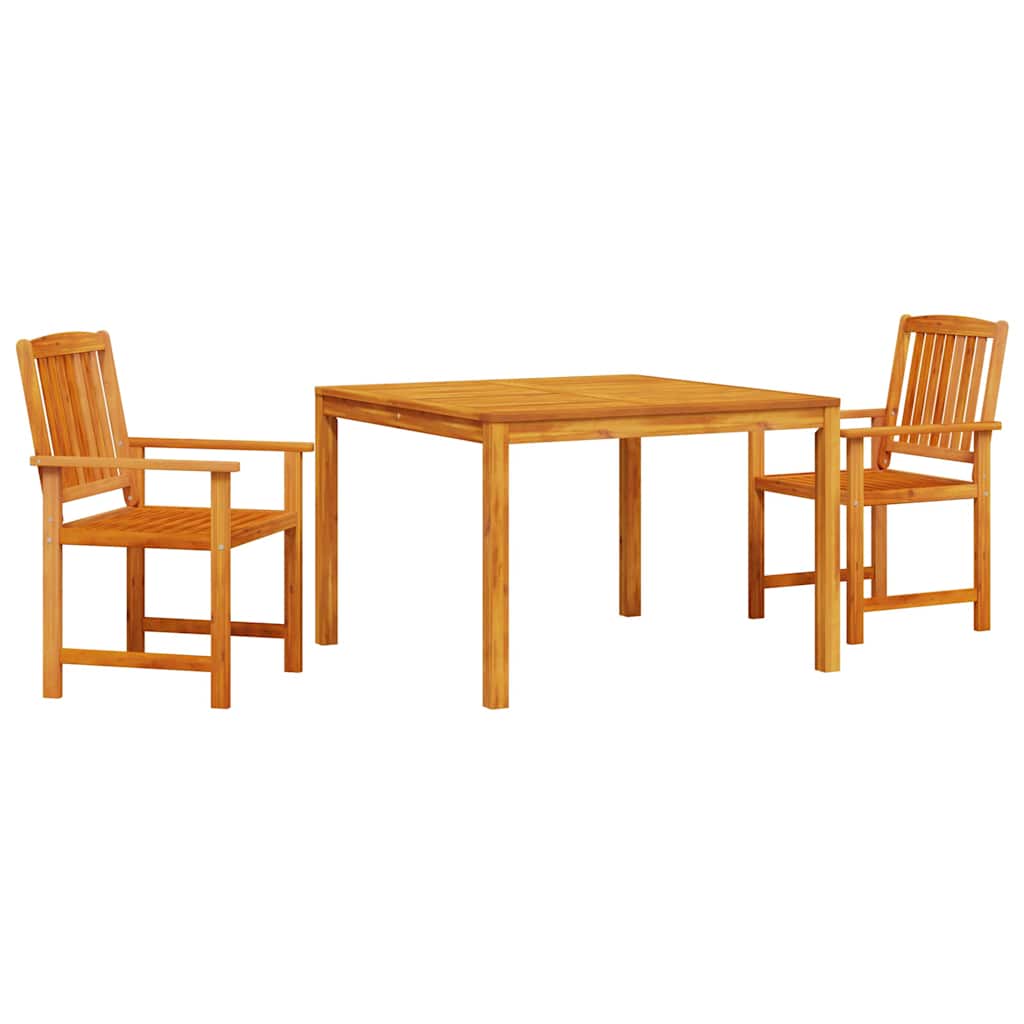 Garten Essgruppe 3 stk. Braun Massivholz Akazie