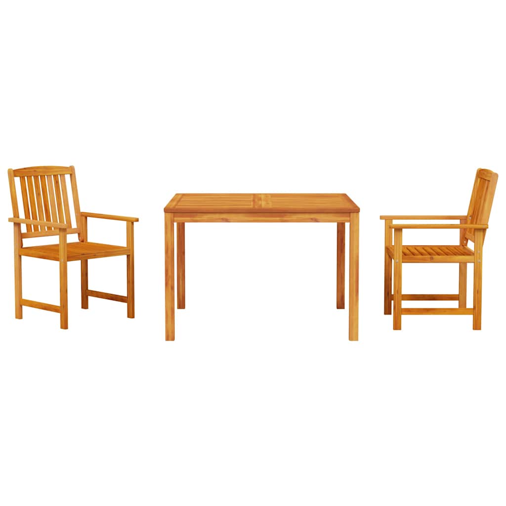 Garten Essgruppe 3 stk. Braun Massivholz Akazie