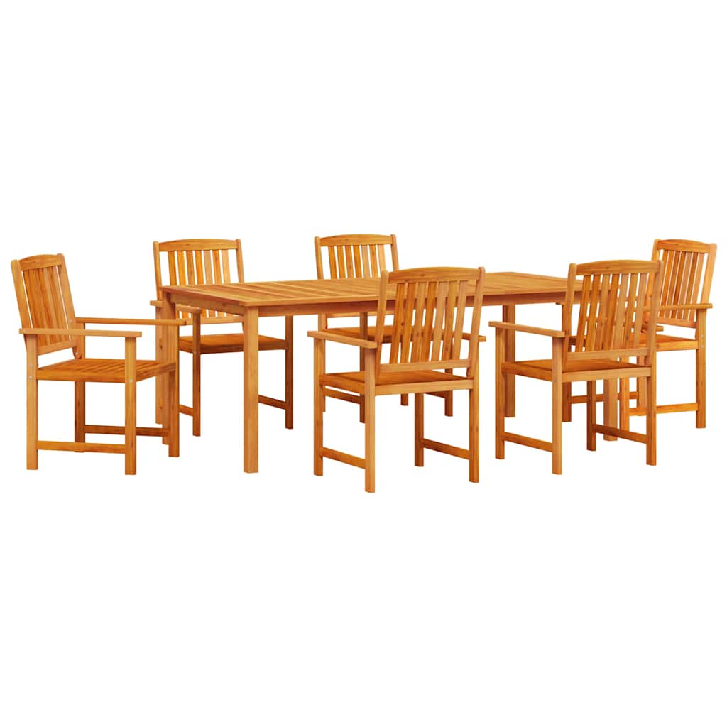 Garten Essgruppe 7 stk. Braun Massivholz Akazie
