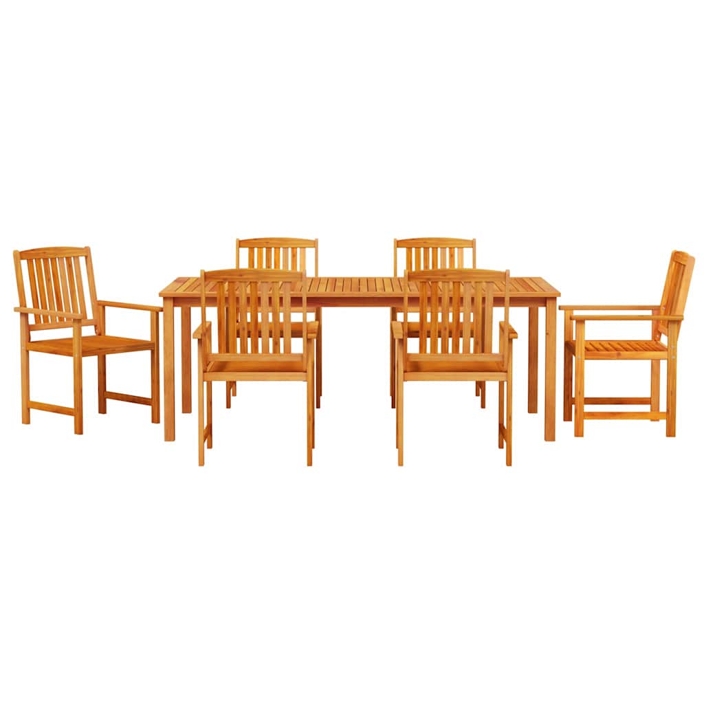 Garten Essgruppe 7 stk. Braun Massivholz Akazie