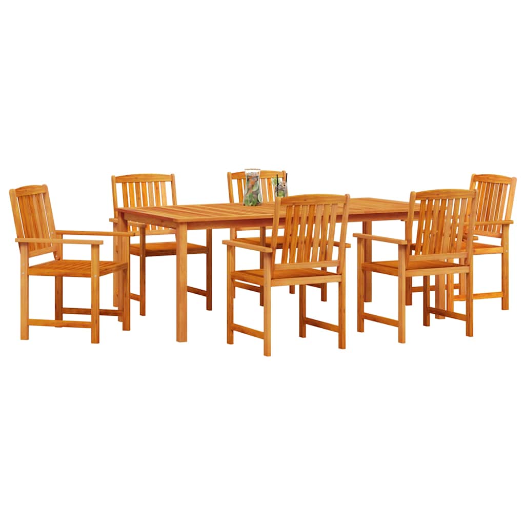 Garten Essgruppe 7 stk. Braun Massivholz Akazie