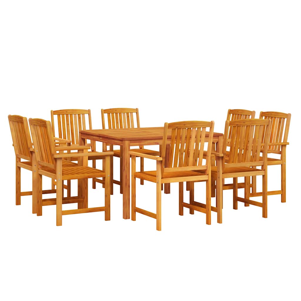 Garten Essgruppe 9 pcs Braun Massivholz Akazie