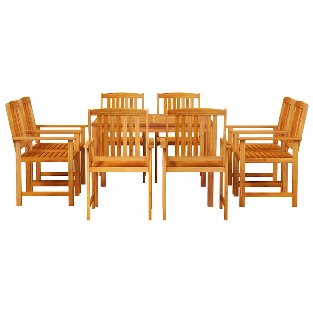Garten Essgruppe 9 pcs Braun Massivholz Akazie