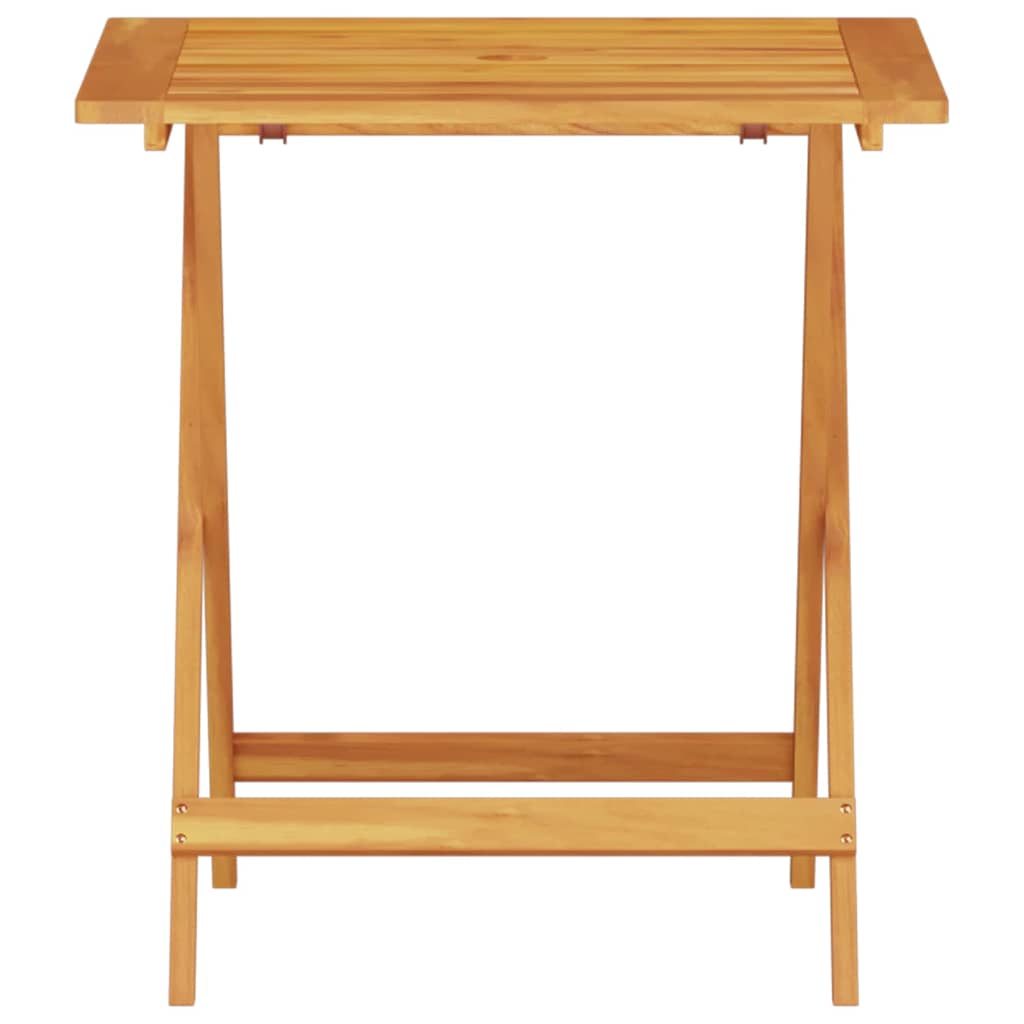 Klapp Bistro Set 3 stk. Braun Massivholz Akazie