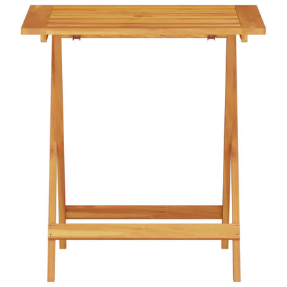 Klapp Bistro Set 3 stk. Braun Massivholz Akazie