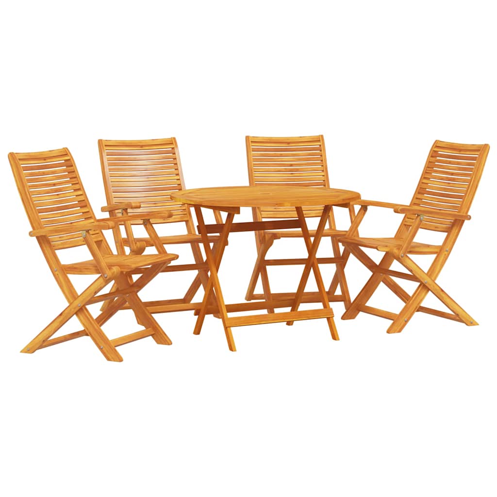 Garten Essgruppe 5 pcs Braun Massivholz Akazie