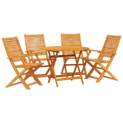 Garten Essgruppe 5 stk. Braun Massivholz Akazie
