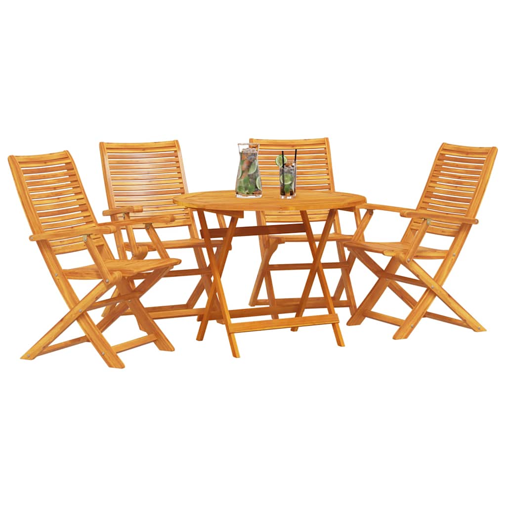 Garten Essgruppe 5 pcs Braun Massivholz Akazie