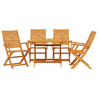 Garten Essgruppe 5 stk. Braun Massivholz Akazie
