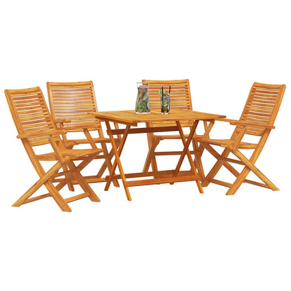Garten Essgruppe 5 stk. Braun Massivholz Akazie