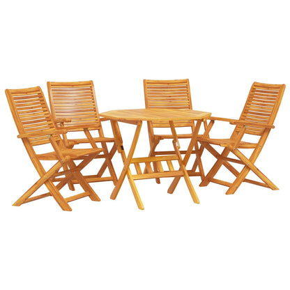 Garten Essgruppe 5 stk. Braun Massivholz Akazie