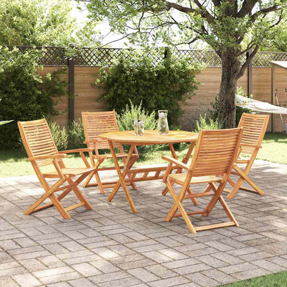 Garten Essgruppe 5 stk. Braun Massivholz Akazie
