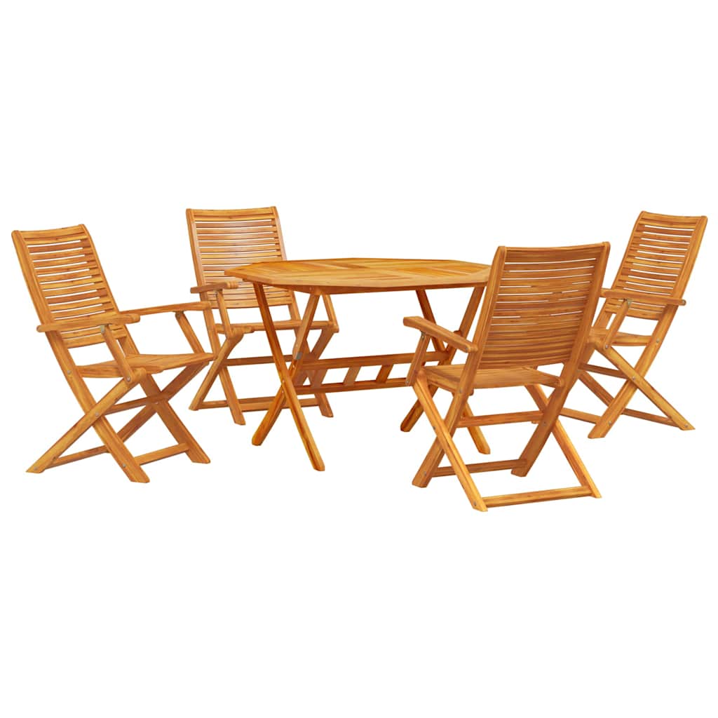Garten Essgruppe 5 pcs Braun Massivholz Akazie