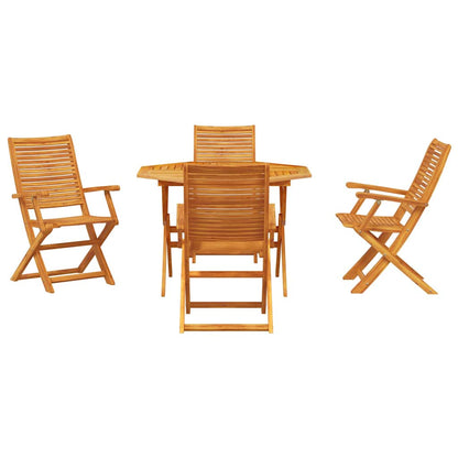 Garten Essgruppe 5 stk. Braun Massivholz Akazie