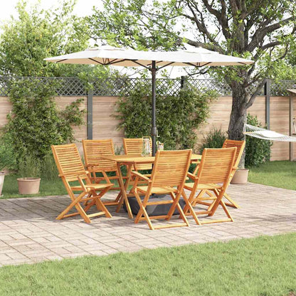 Garten Essgruppe 7 stk. Braun Massivholz Akazie