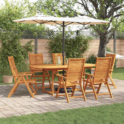 Garten Essgruppe 7 stk. Braun Massivholz Akazie