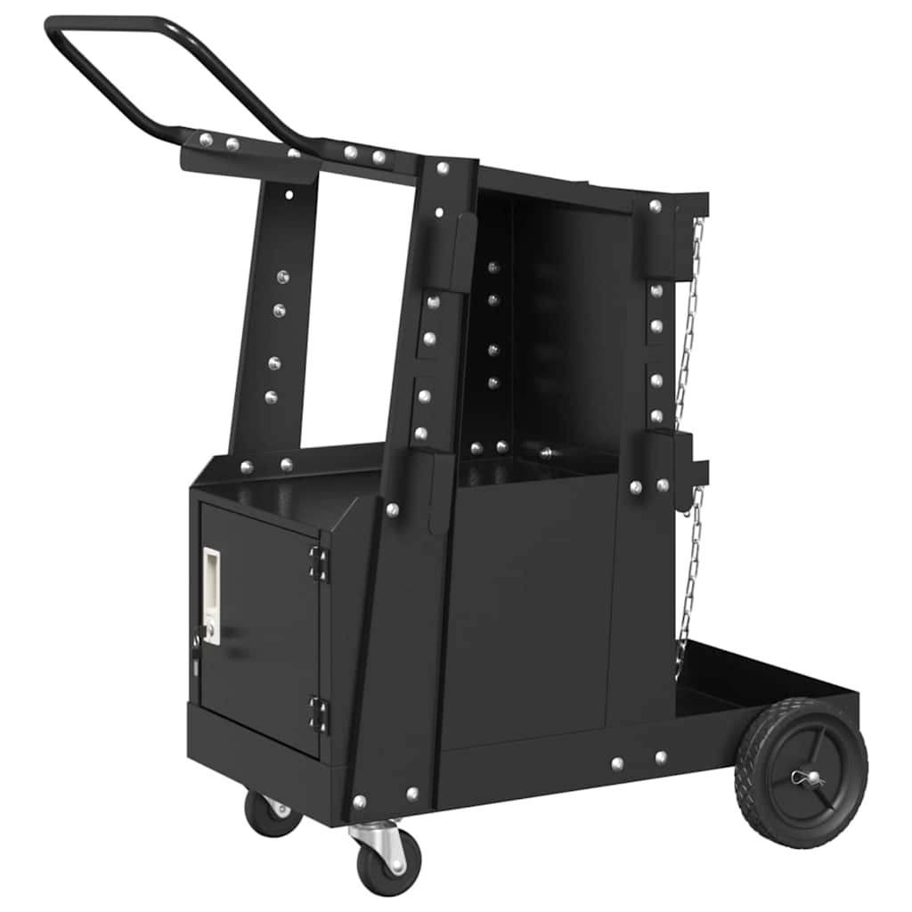 Schweißwagen Schwarz 91 x 47 x 96 cm Stahl