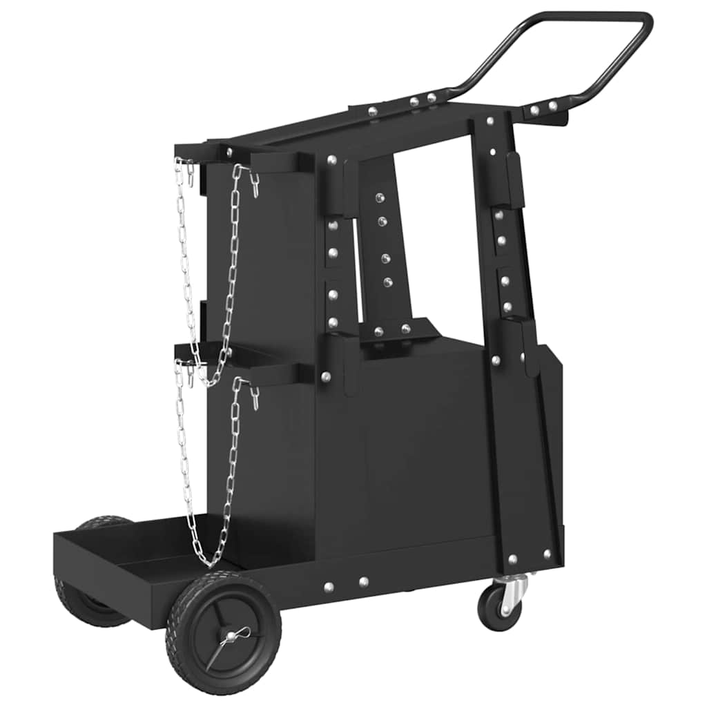 Schweißwagen Schwarz 91 x 47 x 96 cm Stahl