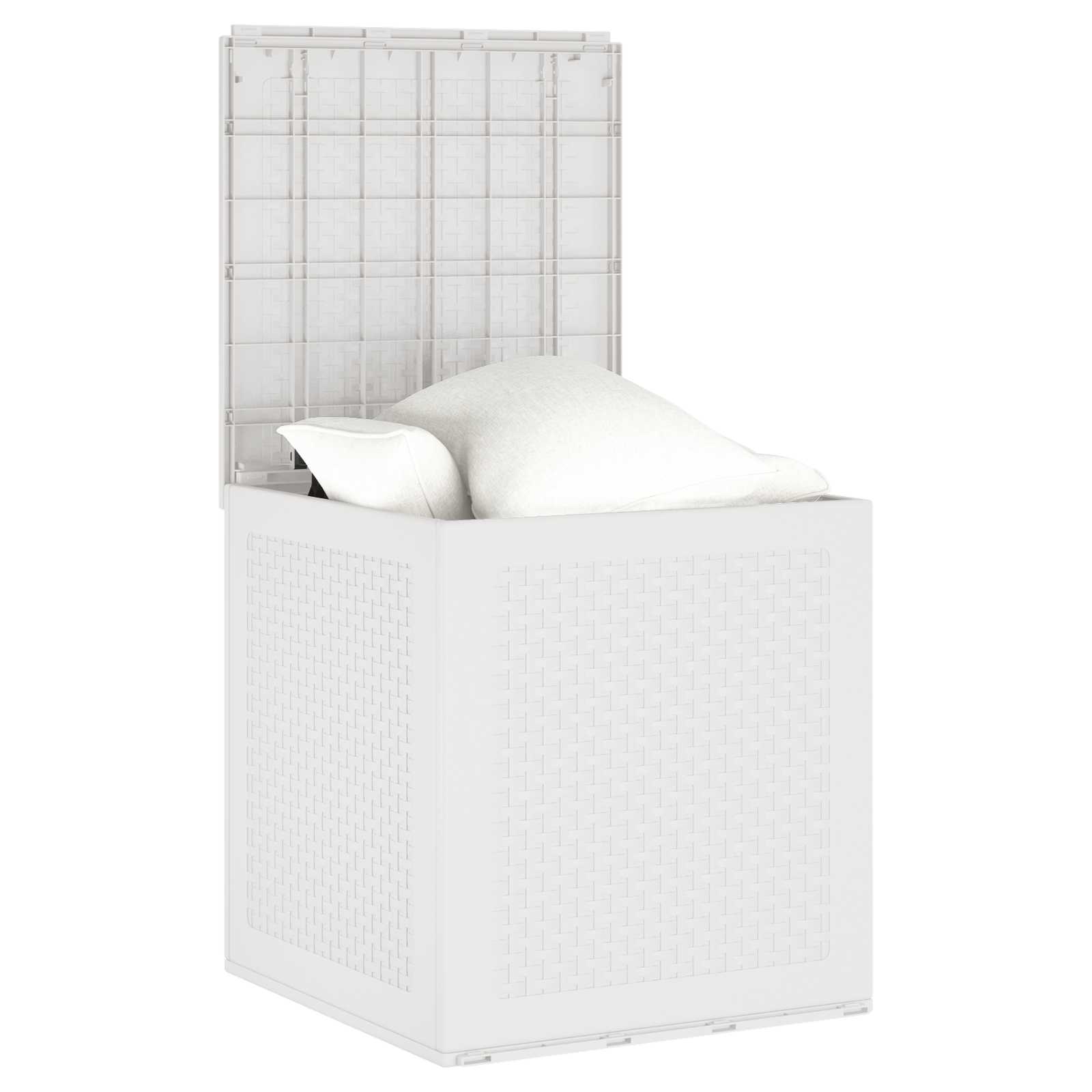 Aufbewahrungsbox mit Speicher Weiß 55 x 53 x 57 cm Polypropylen