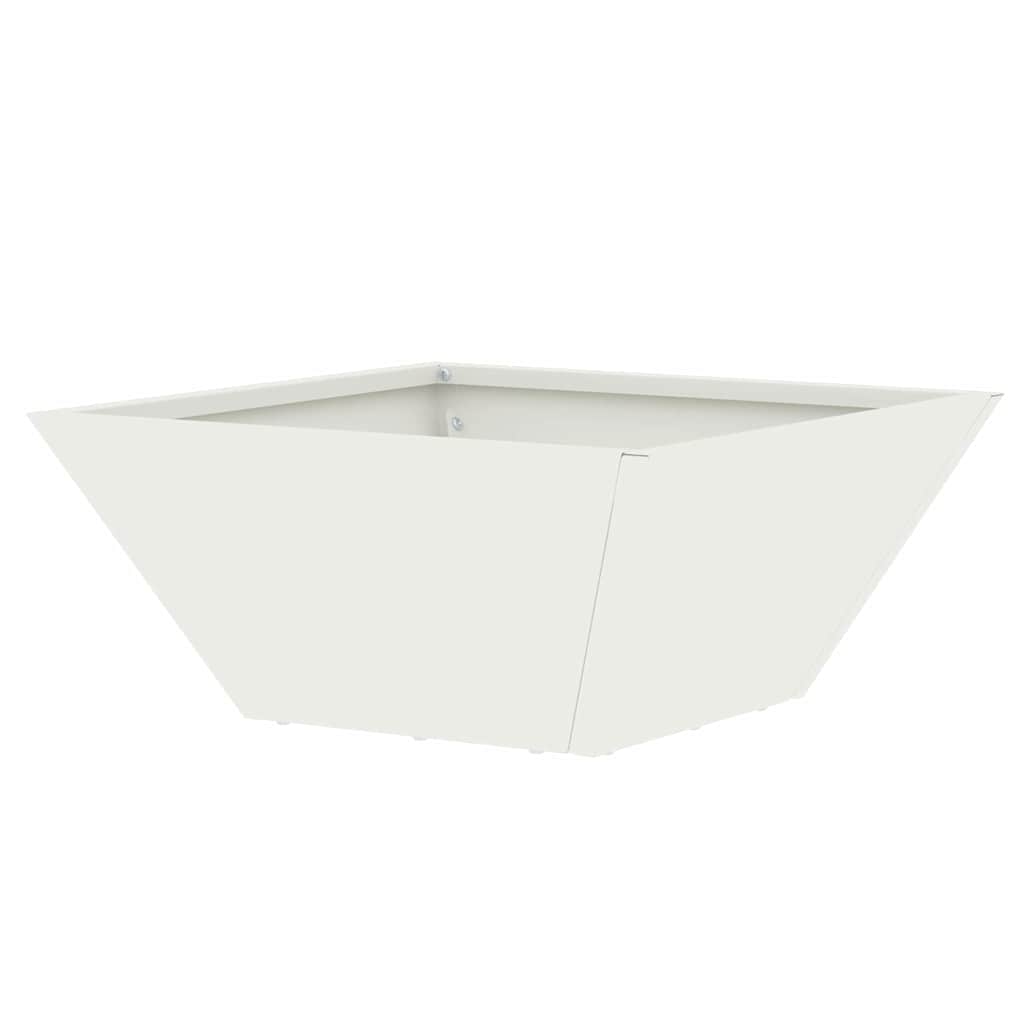 Garten-Pflanzgefäß Weiß 35 x 35 x 15 cm Kaltgewalzter Stahl
