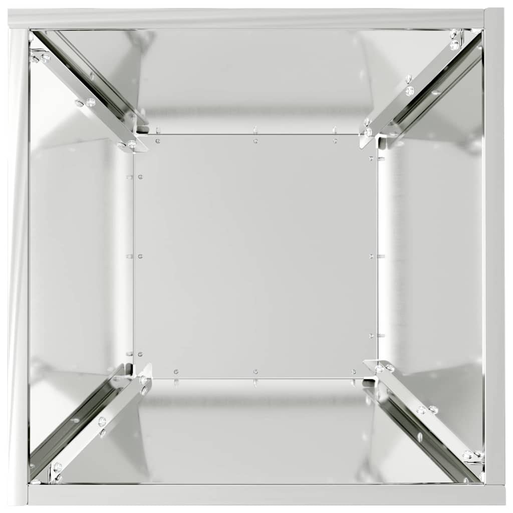 Garten-Pflanzgefäß Silber 35 x 35 x 15 cm Verzinkter Stahl