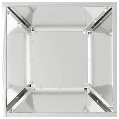 Garten-Pflanzgefäß Silber 35 x 35 x 15 cm Verzinkter Stahl