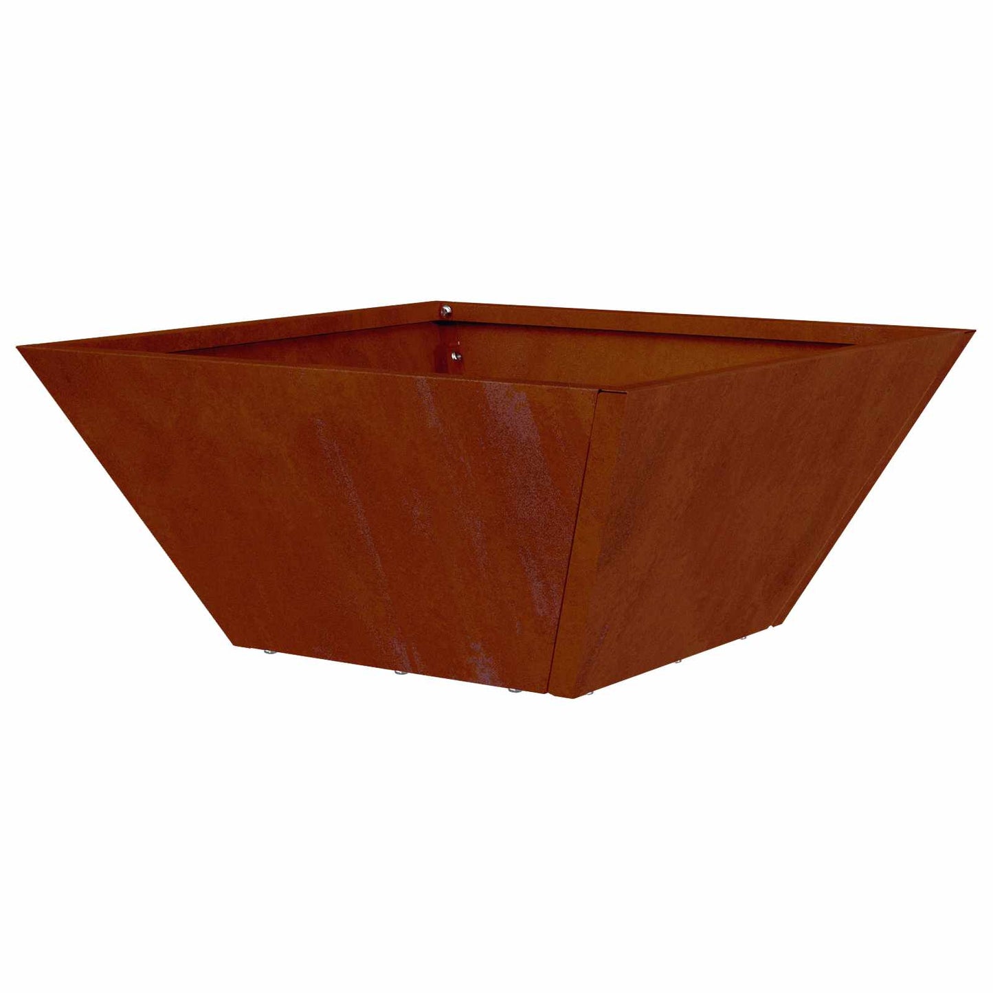 Garten-Pflanzgefäß Rostoptik 35 x 35 x 15 cm Wetterfeststahl