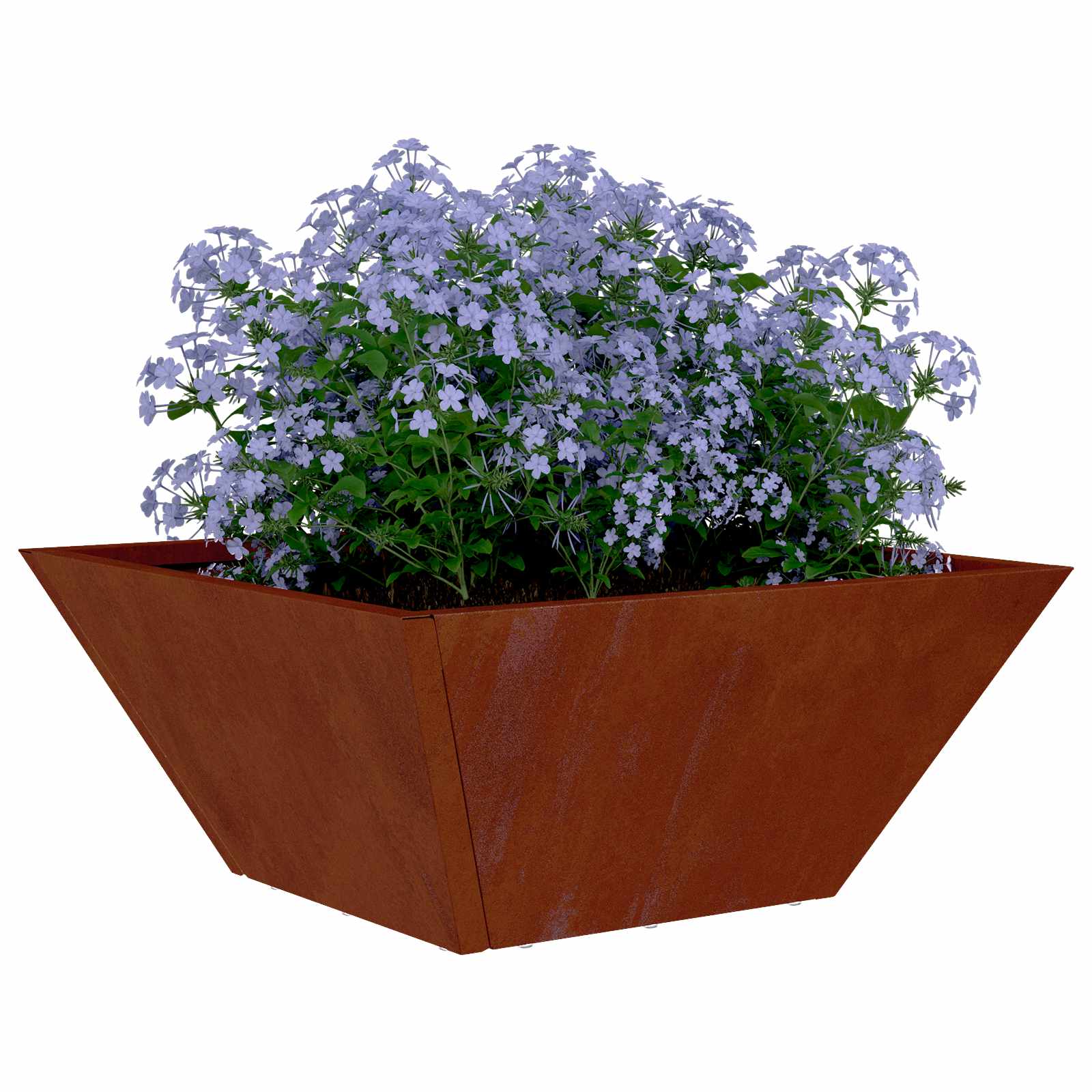 Garten-Pflanzgefäß Rostoptik 35 x 35 x 15 cm Wetterfeststahl
