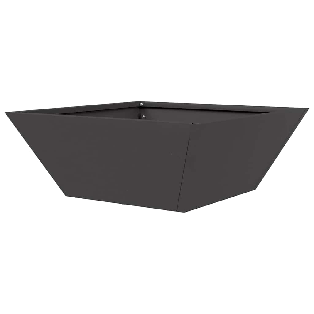 Garten-Pflanzgefäß Schwarz 40 x 40 x 15 cm Kaltgewalzter Stahl
