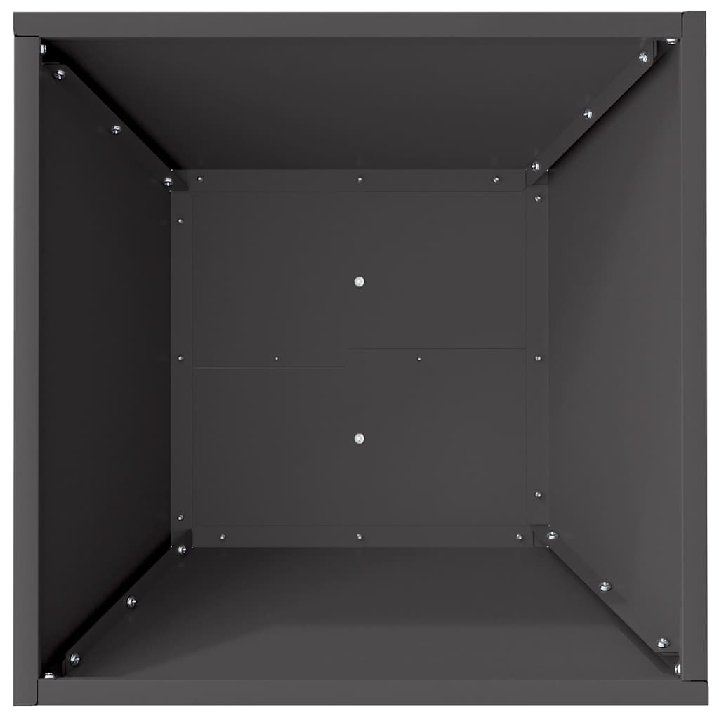 Garten-Pflanzgefäß Schwarz 40 x 40 x 15 cm Kaltgewalzter Stahl