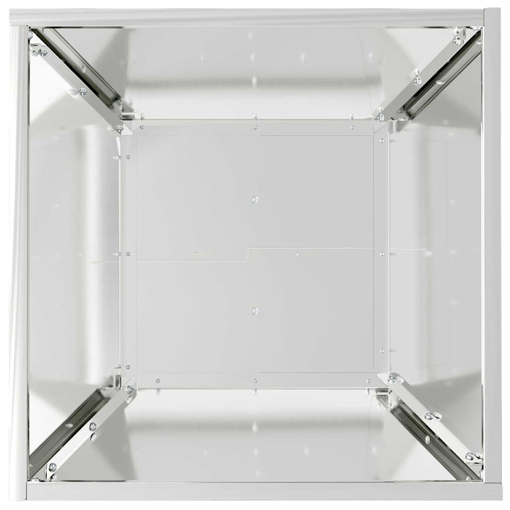 Garten-Pflanzgefäß Silber 40 x 40 x 15 cm Verzinkter Stahl