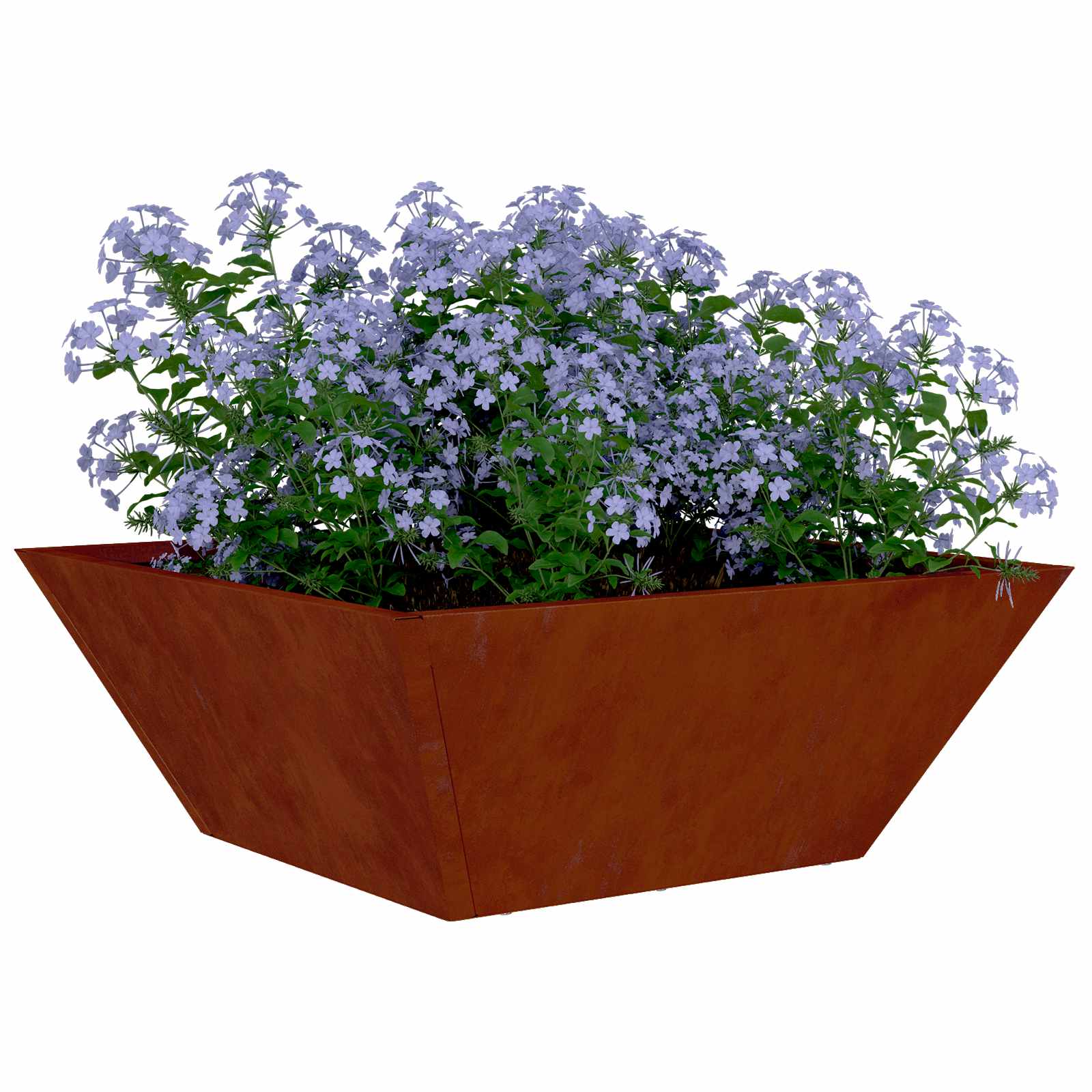 Garten-Pflanzgefäß 5 Stk. Rostoptik 40 x 40 x 15 cm