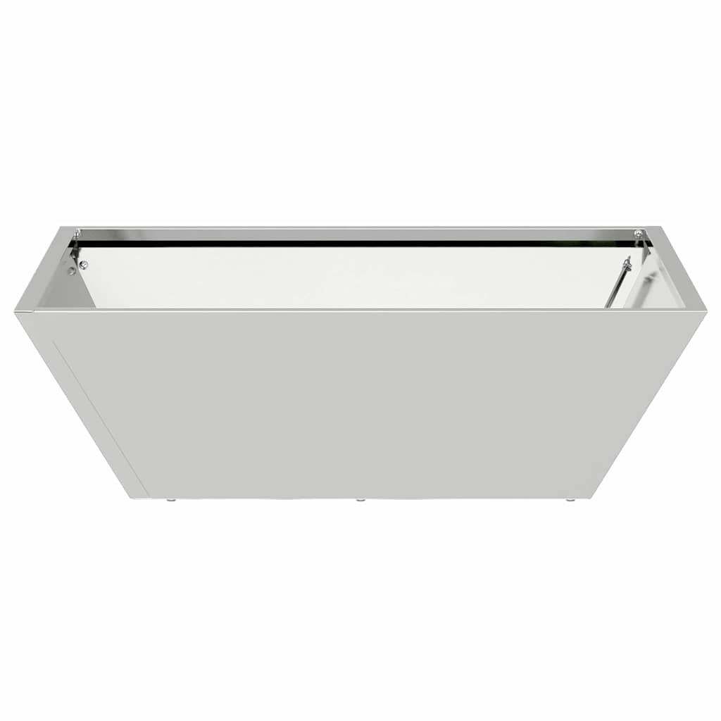 Garten-Pflanzgefäß Silber 50 x 50 x 15 cm Verzinkter Stahl