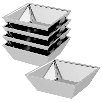 Garten-Pflanzgefäß 5 Stk. Silber 50 x 50 x 15 cm