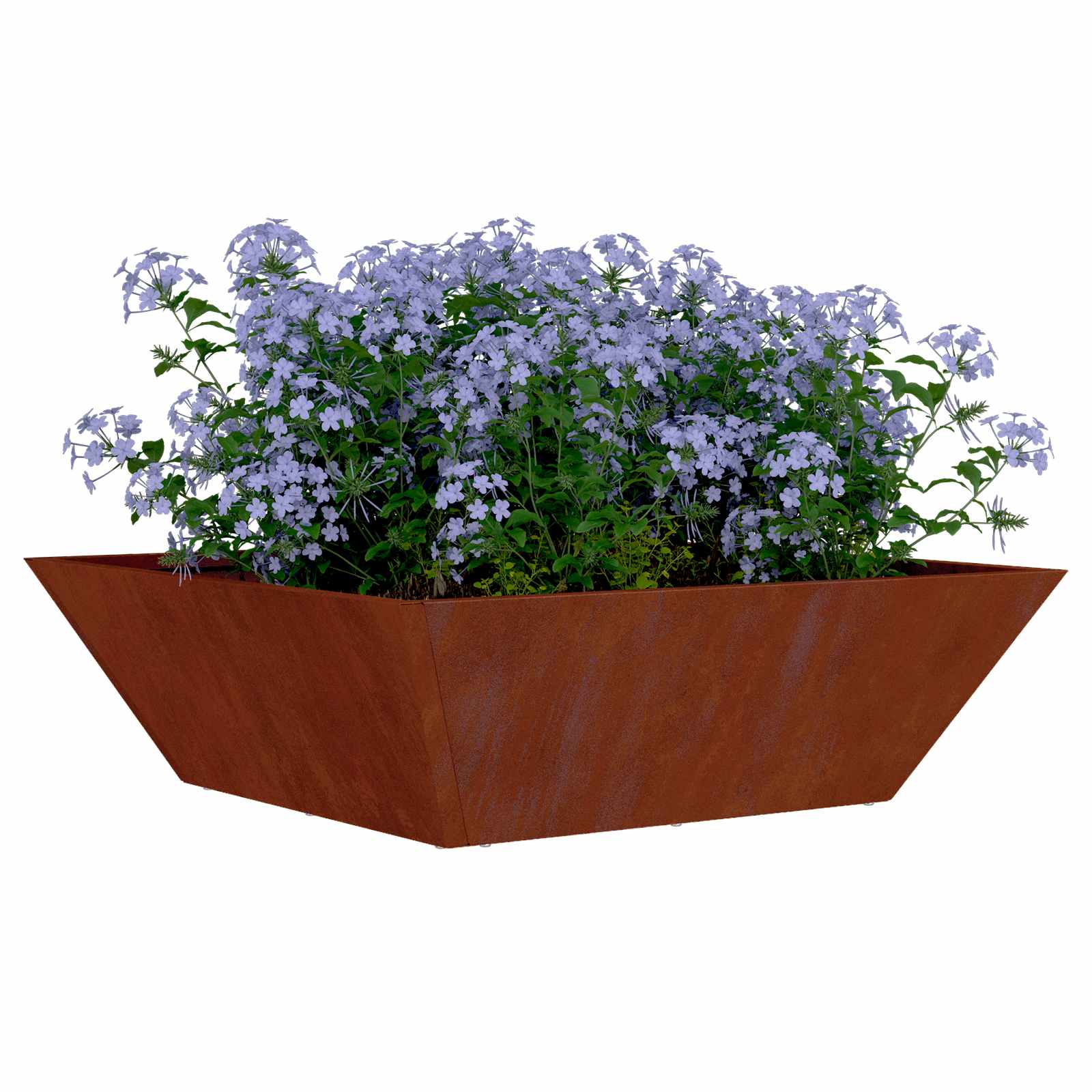 Garten-Pflanzgefäß 5 Stk. Rostoptik 50 x 50 x 15 cm