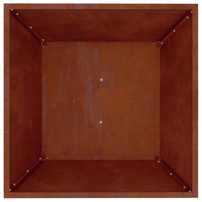 Garten-Pflanzgefäß 5 Stk. Rostoptik 50 x 50 x 15 cm