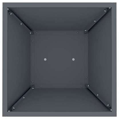 Säulen Pflanzer Anthrazit 35 x 35 x 73 cm Kaltgewalzter Stahl