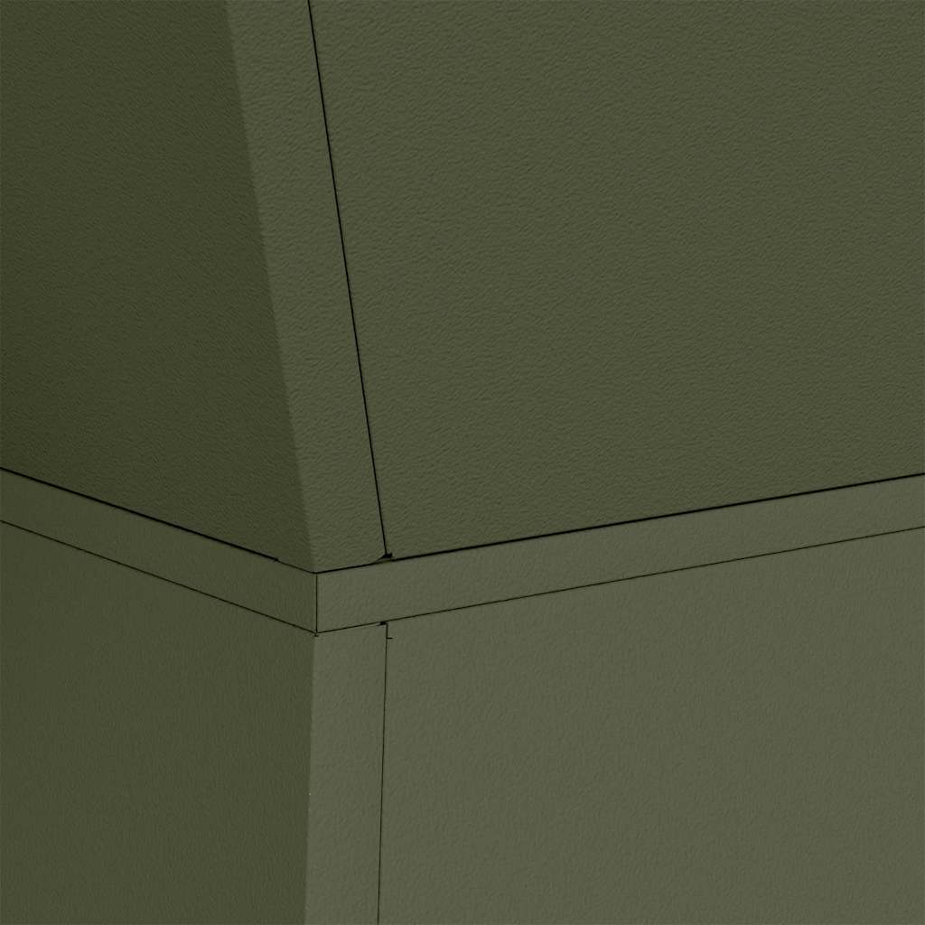 Säulen Pflanzer Olivgrün 35 x 35 x 73 cm Kaltgewalzter Stahl