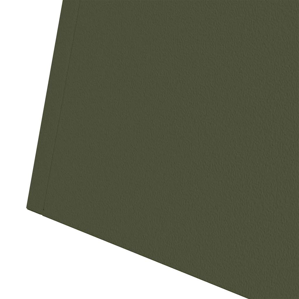 Säulen Pflanzer Olivgrün 35 x 35 x 73 cm Kaltgewalzter Stahl
