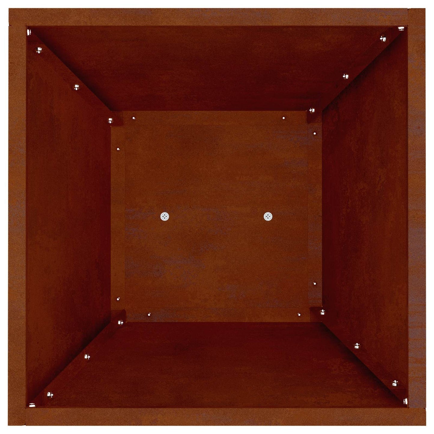 Säulen Pflanzer 2 Stk. Rostoptik 35 x 35 x 73 cm