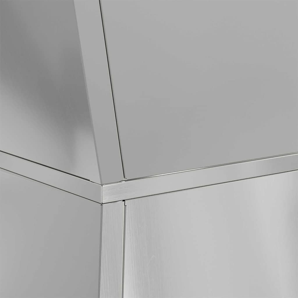 Säulen Pflanzer 2 Stk. Silber 40 x 40 x 100 cm Verzinkter Stahl