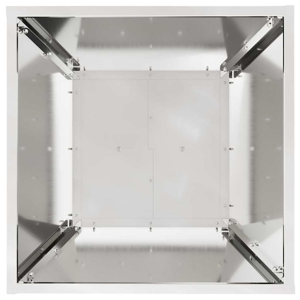 Säulen Pflanzer 2 Stk. Silber 40 x 40 x 100 cm Verzinkter Stahl