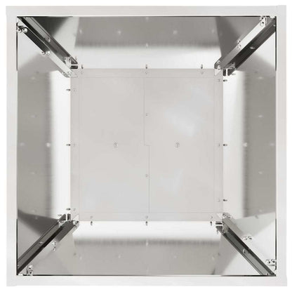 Säulen Pflanzer 2 Stk. Silber 40 x 40 x 100 cm Verzinkter Stahl