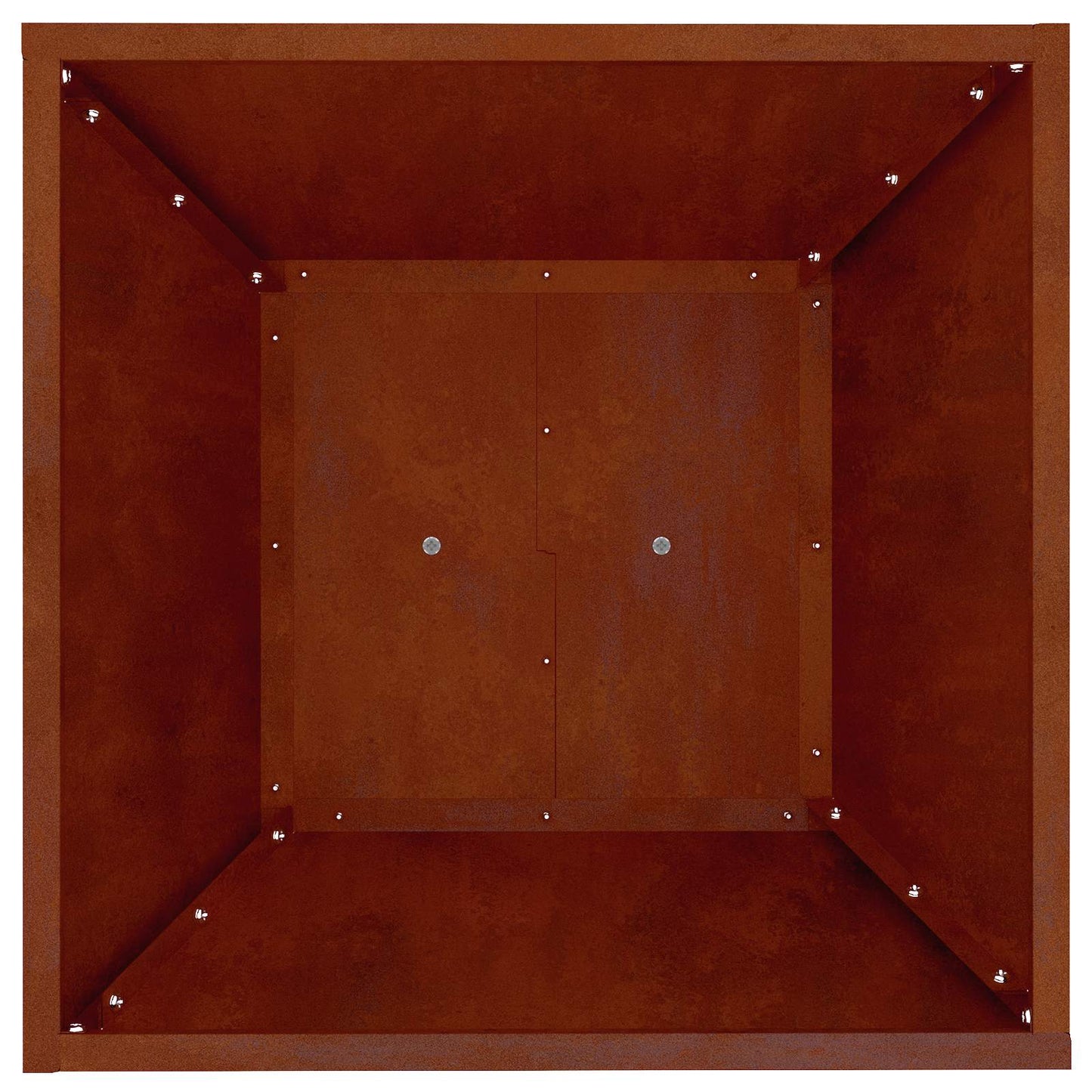 Säulen Pflanzer Rostoptik 40 x 40 x 100 cm Wetterfeststahl