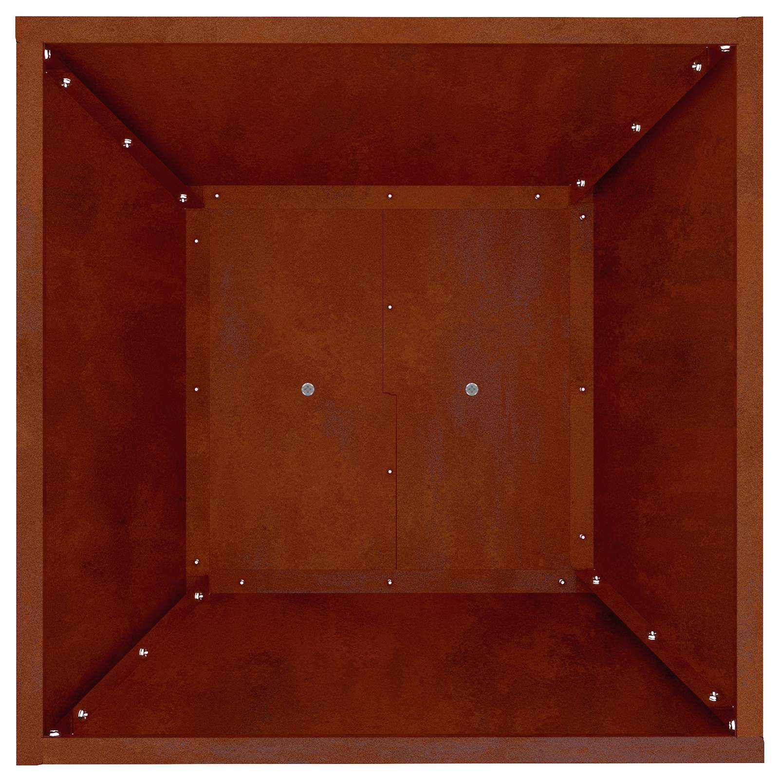 Säulen Pflanzer Rostoptik 40 x 40 x 100 cm Wetterfeststahl