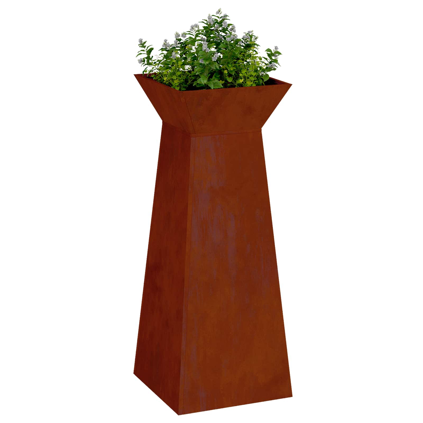 Säulen Pflanzer 2 Stk. Rostoptik 40 x 40 x 100 cm