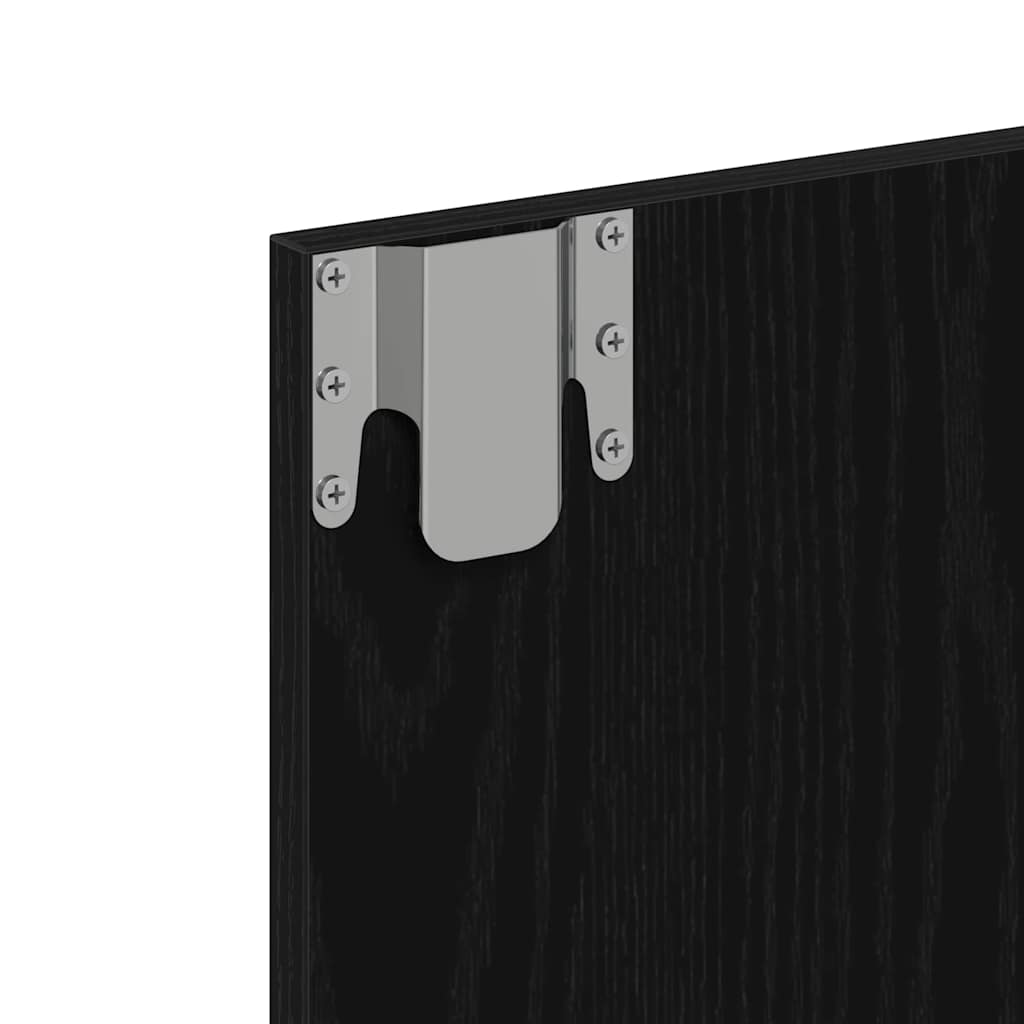 Spiegelschrank mit Regal Schwarz Eichen-Optik 62 x 31,5 x 62 cm